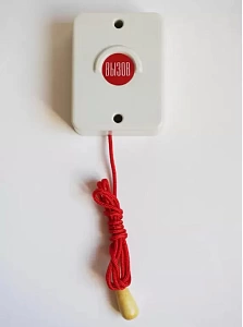 Антивандальная беспроводная кнопка вызова персонала для инвалидов со шнурком для санузла (без приемника)