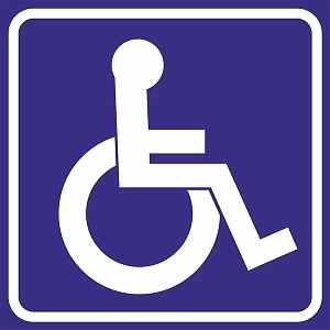 Тактильная пиктограмма "Доступность для инвалидов на коляске" 200х200мм